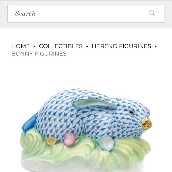 Excellent condition Herend bunny in grass- blue - Picture 6 of 7